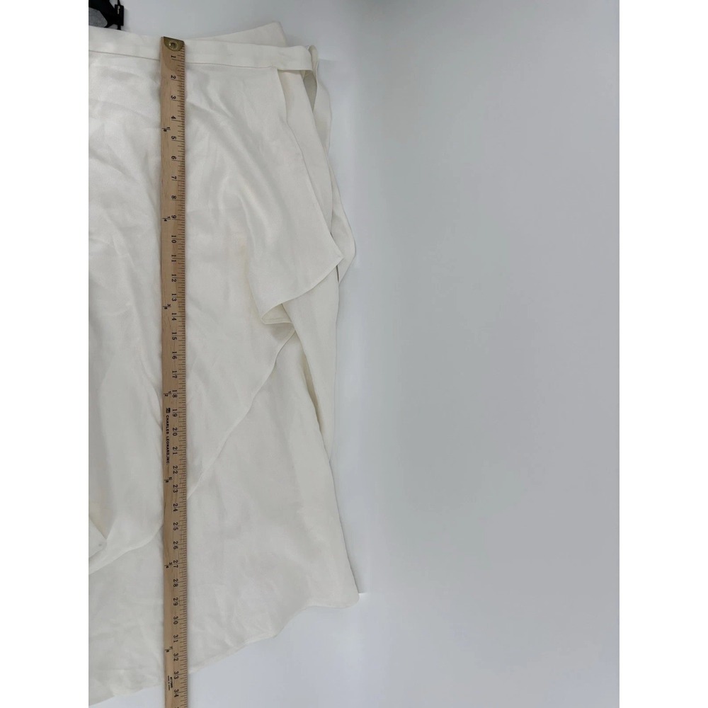 NWT Massimo Tutti Asymetrical Midi Wrap Skirt Sz 12 Ruffle Flowy Side Tie $130 - Picture 6 of 6